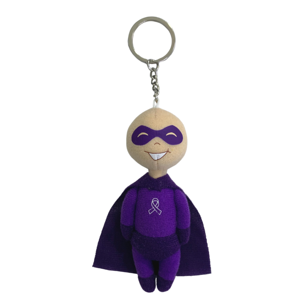 Brave Superhero Keyring – Purple